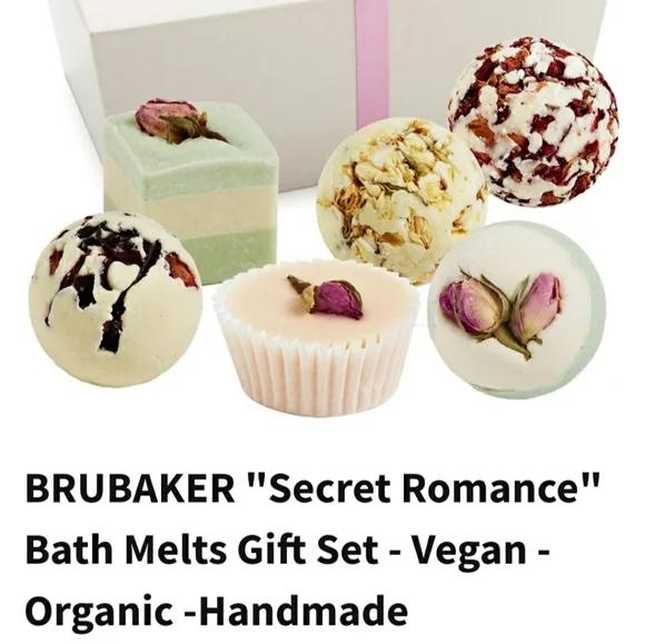 🆕️BRUBAKER "Secret Romance" Bath Melts Gift Set - Vegan - Organic -Handmade - Picture 3 of 12